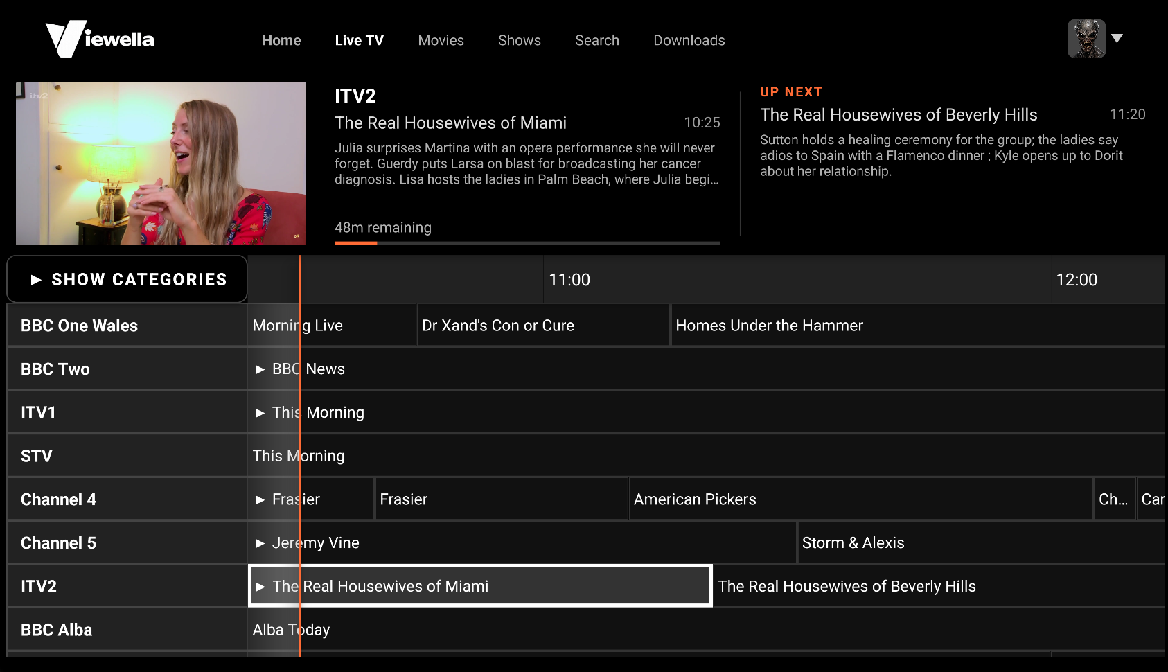 Viewella user management screenshot